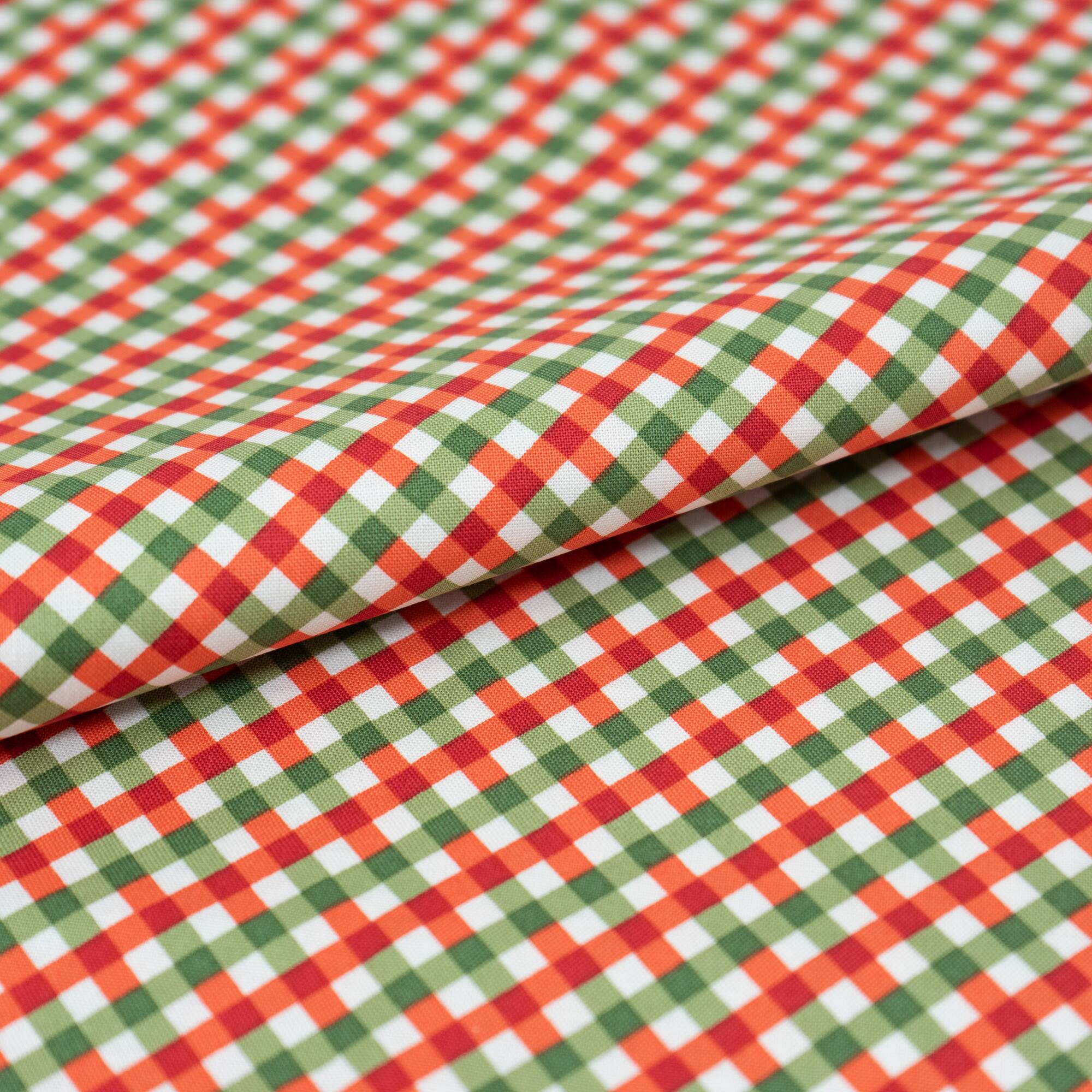 SINGER Christmas Holiday Gnomes Plaid Cotton Fabric